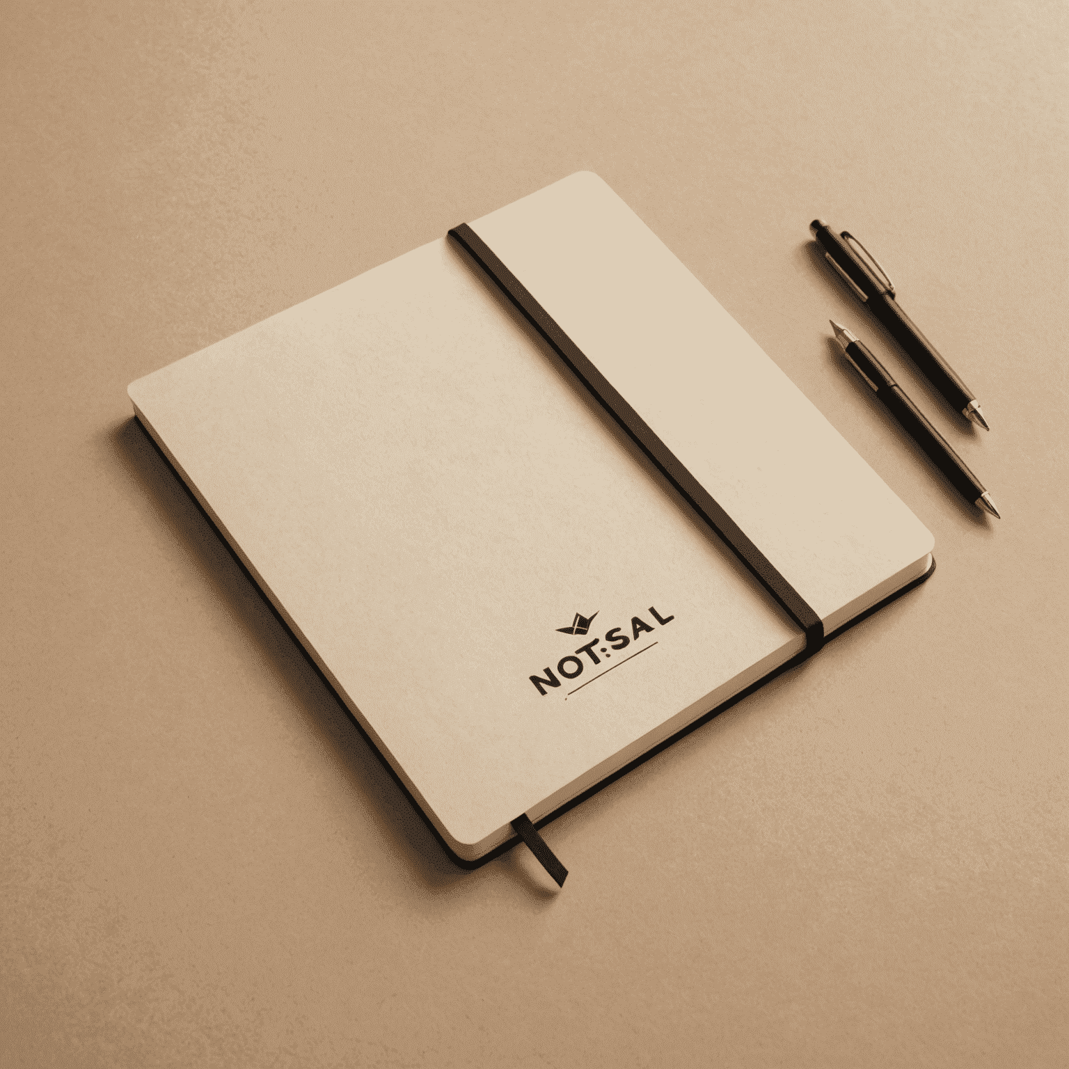 notsai logo - a minimalist design featuring a stylized notebook with a smart pen