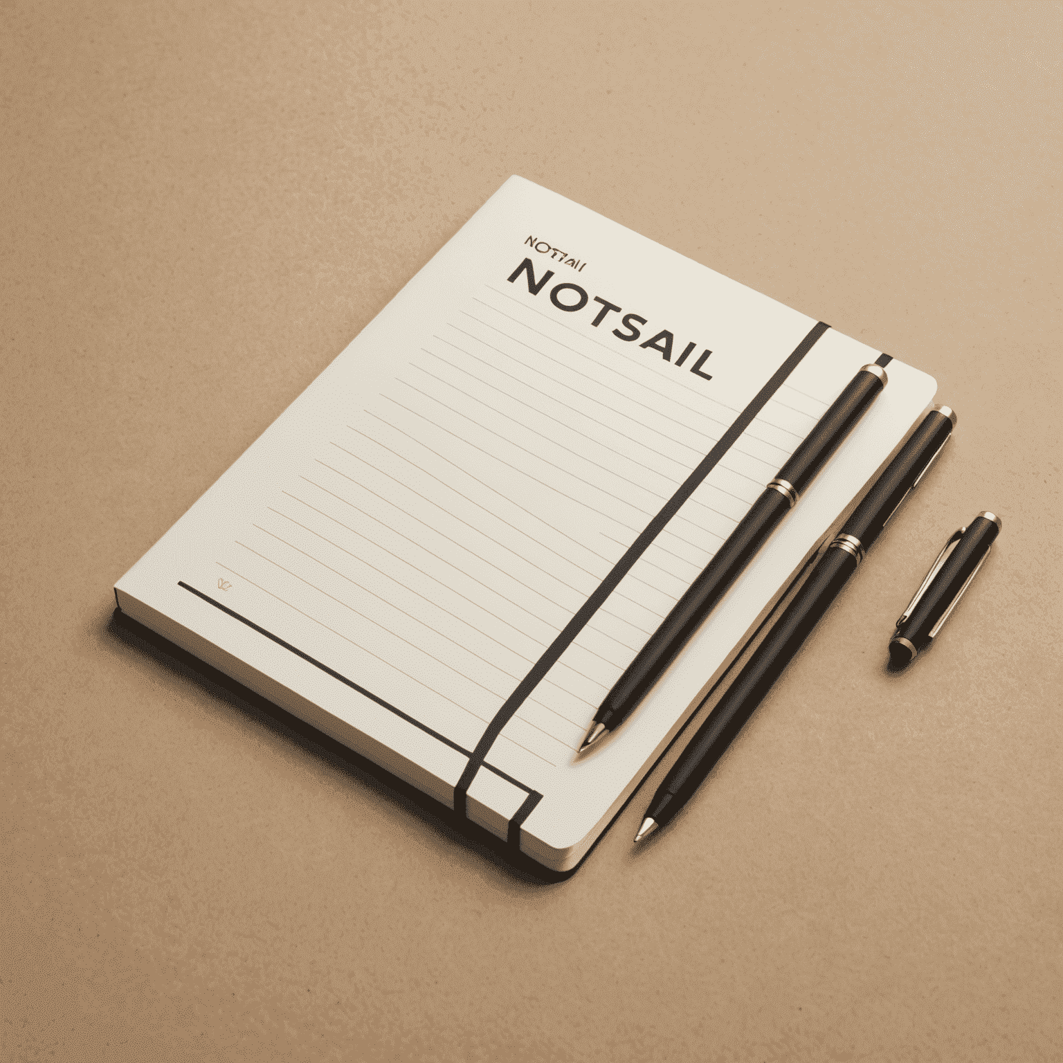 notsai logo - a minimalist design featuring a stylized notebook with a smart pen