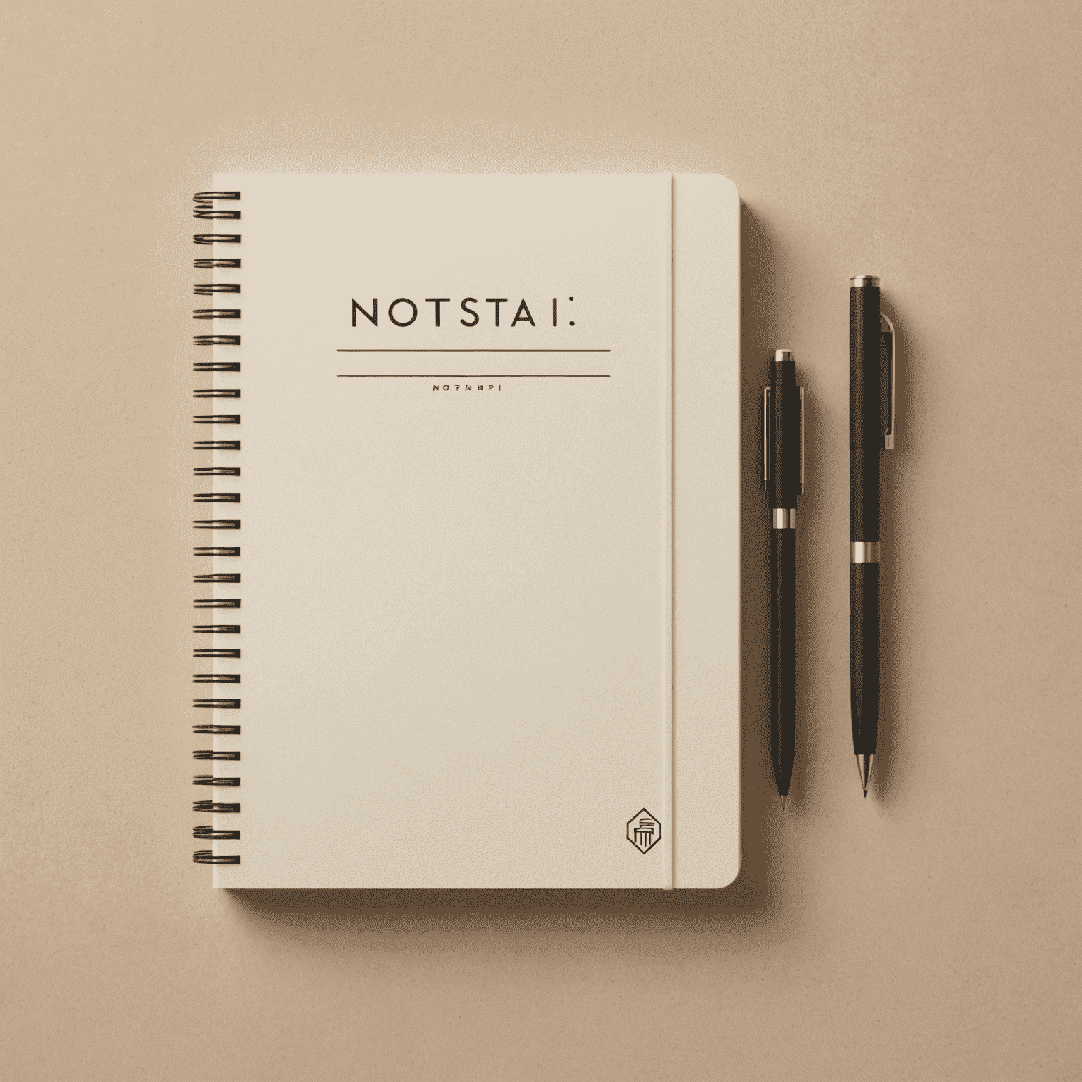 notsai logo - a minimalist design featuring a stylized notebook with a smart pen