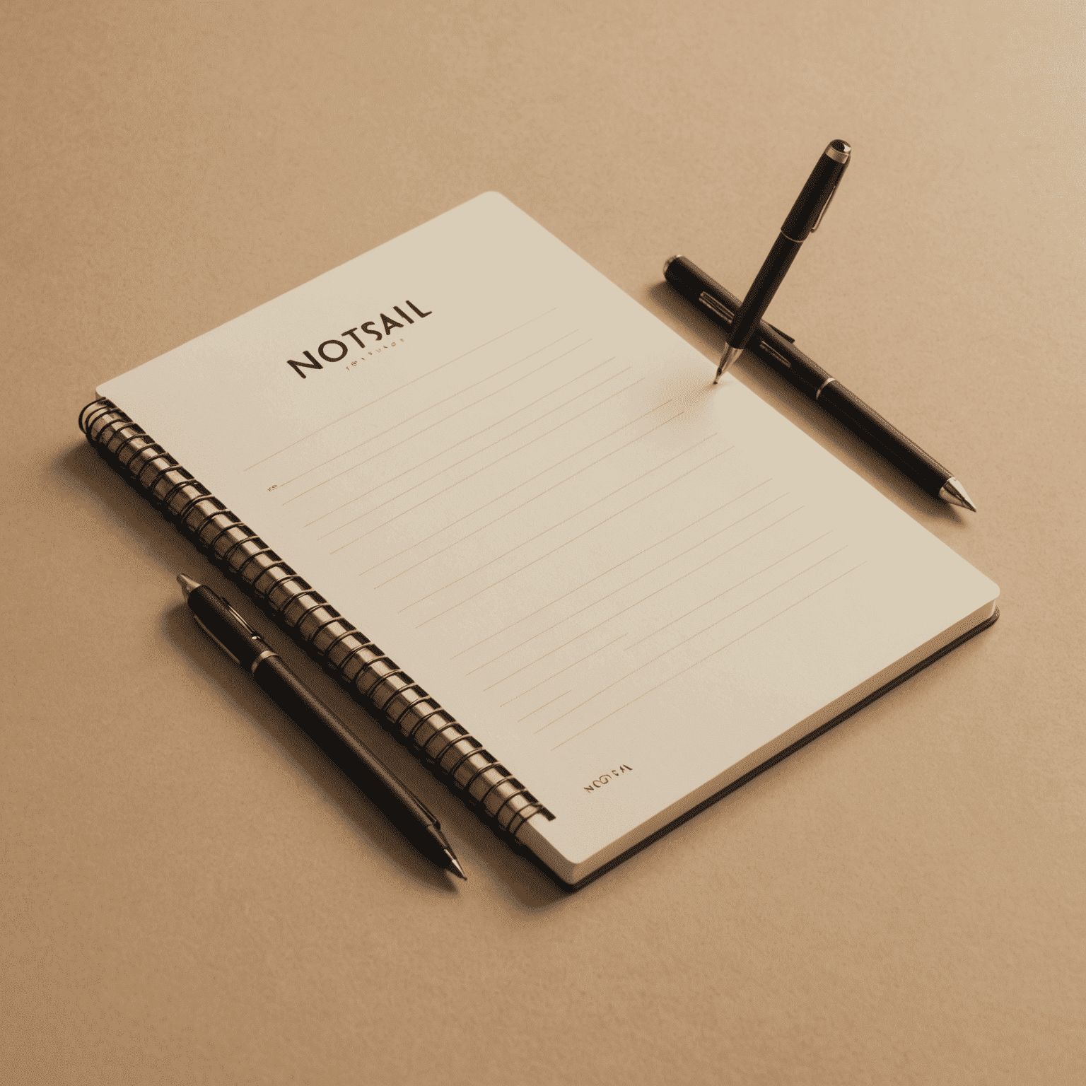 notsai logo - a minimalist design featuring a stylized notebook with a smart pen