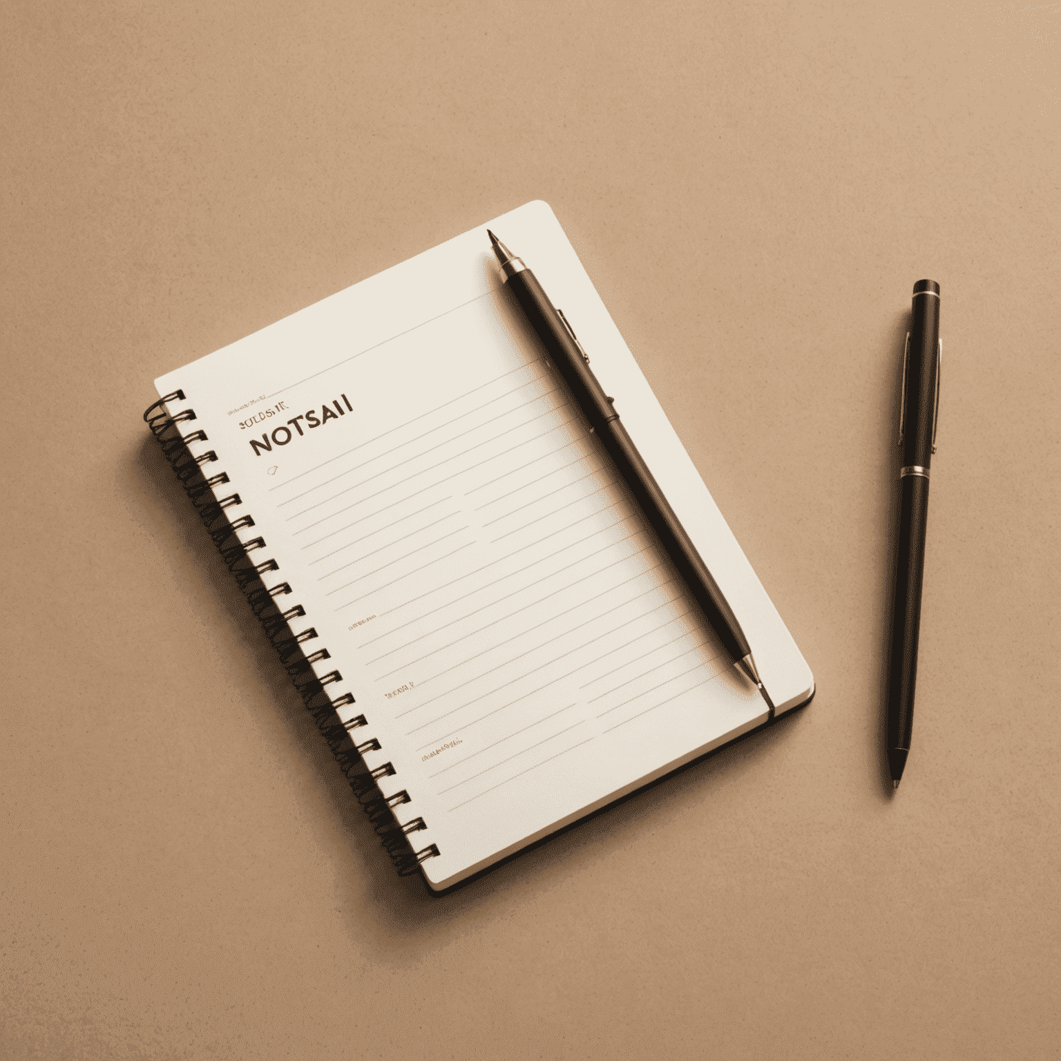 notsai logo - a minimalist design featuring a stylized notebook with a smart pen